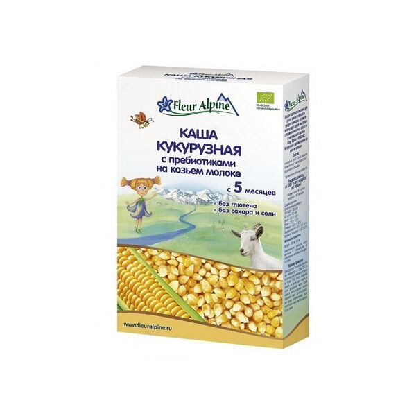 Fleur Alpine Organic каша козье молоко кукуруза 200г