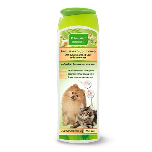Бальзам-кондиционер для собак и кошек Пчелодар для длинношерстных 250мл
