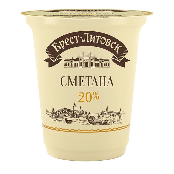 Сметана Брест-Литовск 20%, 300г