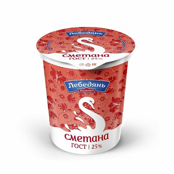 Сметана Лебедяньмолоко 25%, 300г