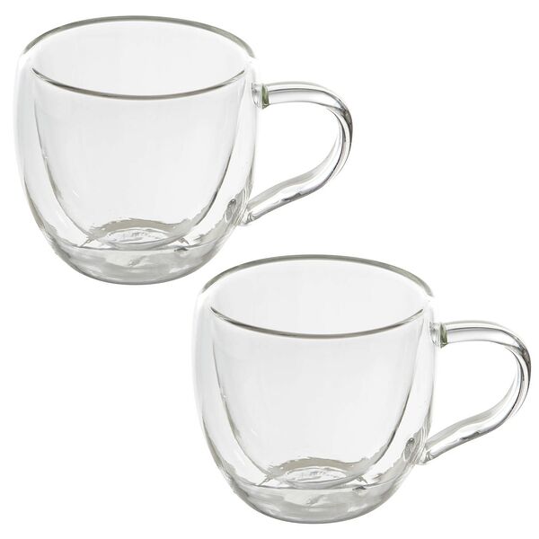 Набор кружек с двойными стенками Aroma, 150 мл, 2 шт, стекло