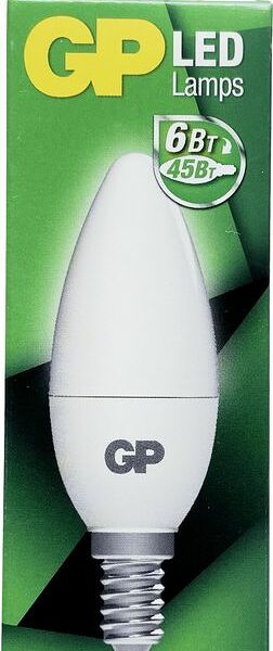 Лампа GP LEDC37 светодиодная свчеча E14 560lm теплый свет 2700K 6W