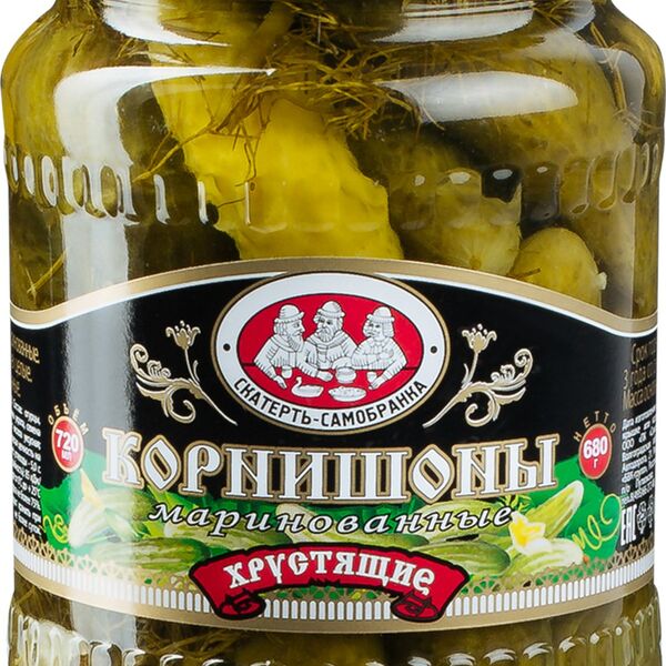 Огурцы Скатерть-самобранка Корнишоны маринованные хрустящие