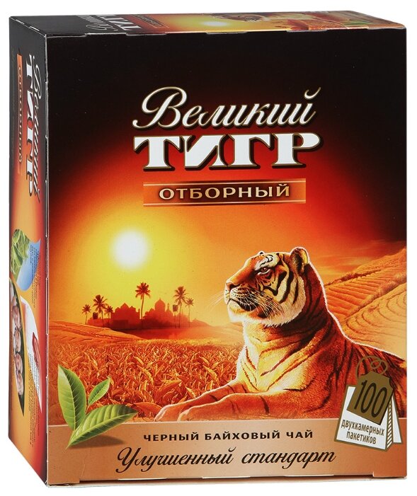 

Чай черный Grand Великий Тигр Отборный в пакетиках, 100 шт