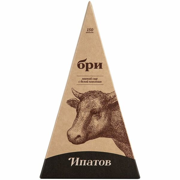 Сыр мягкий Brie Ипатов. Мастерская сыра с белой плесенью 60% 150 г