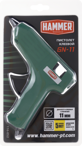 

Пистолет клеевой HAMMER GN-11 40Вт, стержни 11мм