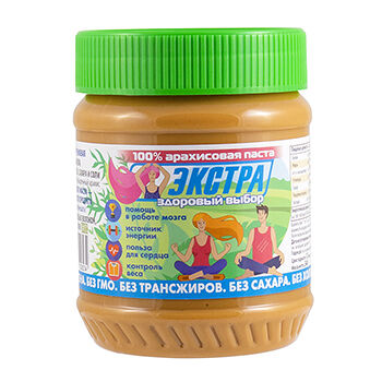 Паста Ап арахисовая Здоровый выбор (без сахара) 340г, Китай
