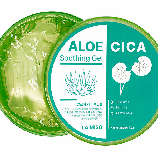 LA MISO Гель для лица смягчающий универсальный с алоэ и центеллой азиатской, 300 мл