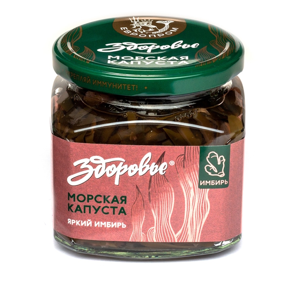 

Морская капуста Здоровье с имбирем 400 г, Россия