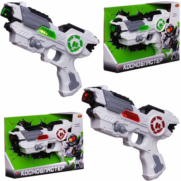 Бластер ABtoys Космобластер на батарейках в коробке 26,5х6х19см