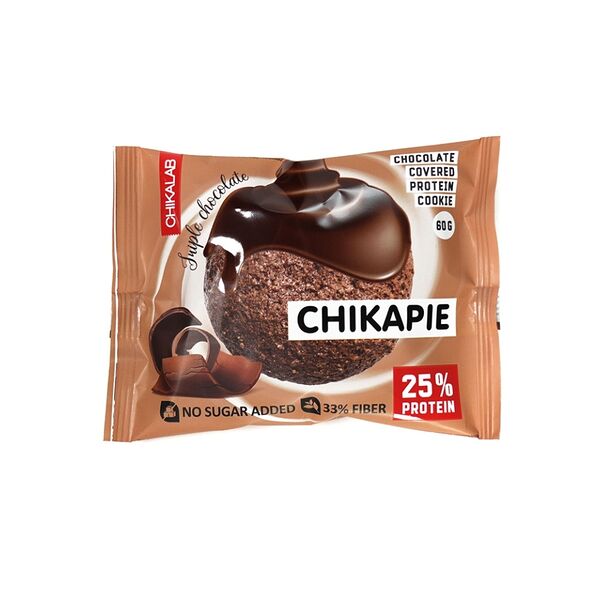 Печенье протеиновое Chikalab глазированное Тройной шоколад