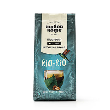 Кофе молотый Живой Кофе Rio-rio Бразильская Арабика 200г