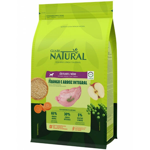 Guabi Natural Guabi Natural Puppy cухой корм для щенков средних пород, с цыпленком и коричневым рисом 2,5 кг