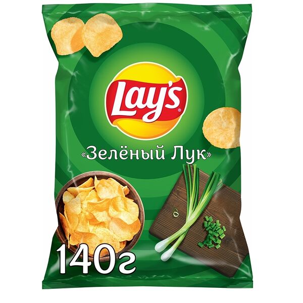 Чипсы Lay's картофельные Зеленый Лук 140 г