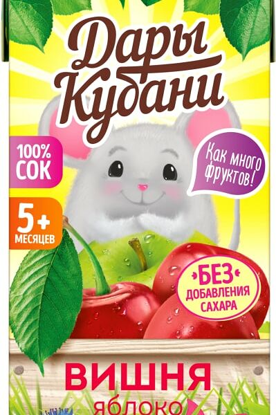 Сок Дары Кубани Яблоко-вишня 125 мл