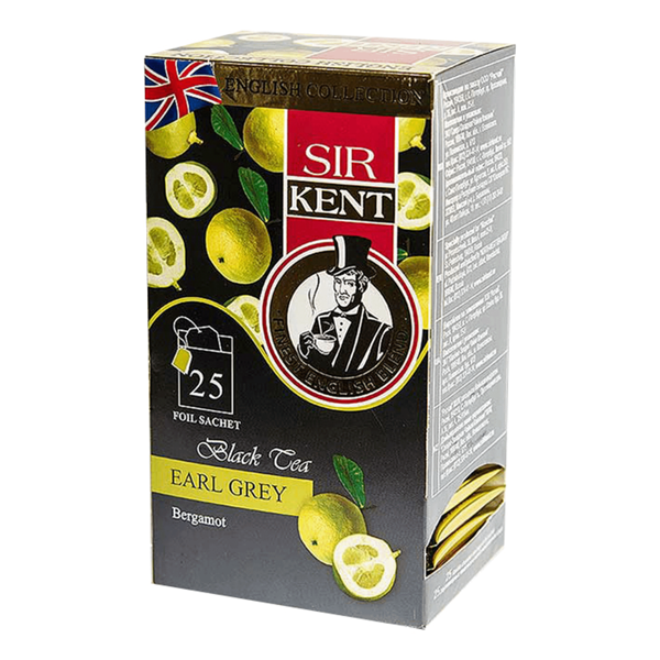 Чай Sir Kent Earl Grey черный с ароматом бергамота 25х1.8г