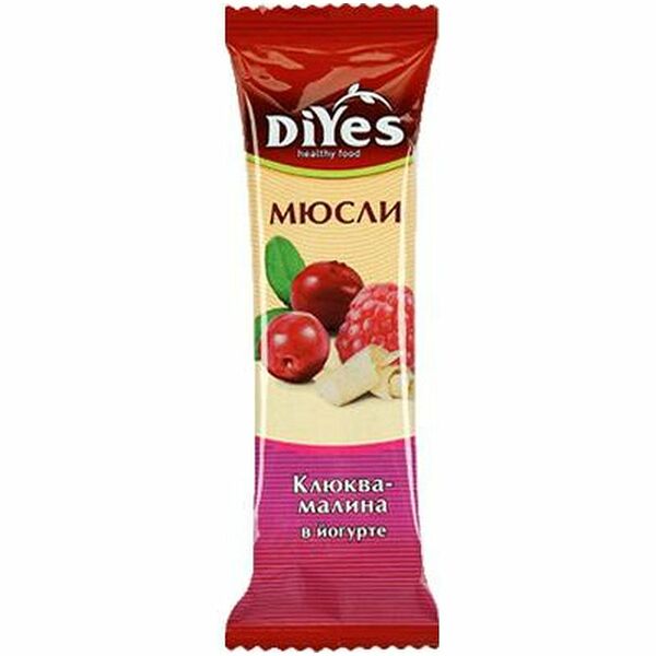 Батончик-мюсли ДиYes клюква-малина в йогурте, 25г