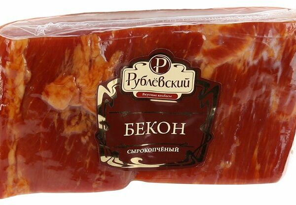 Бекон Рублевский бескостный свинина сырокопченый