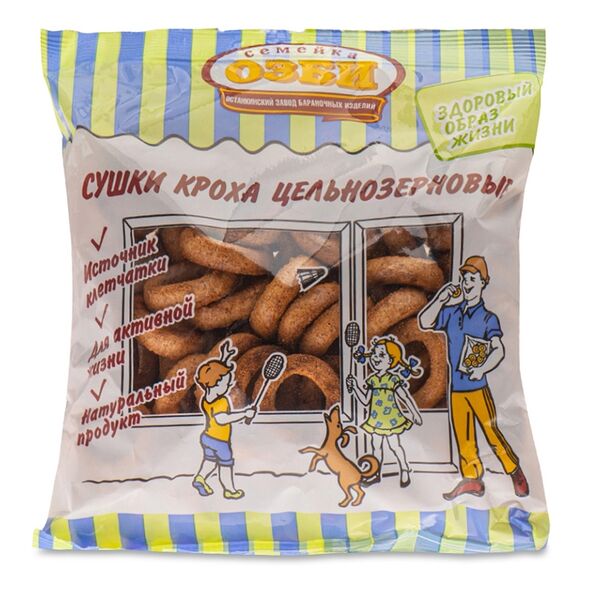 Сушки Кроха Семейка Озби цельнозерновые 200 г