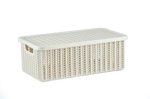 Коробка Idea М-пластика с крышкой Вязание 6л