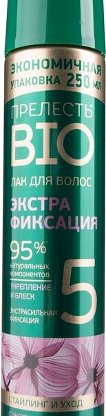 Лак для волос Прелесть Bio экстрафиксация с экстрактом бамбука 250мл