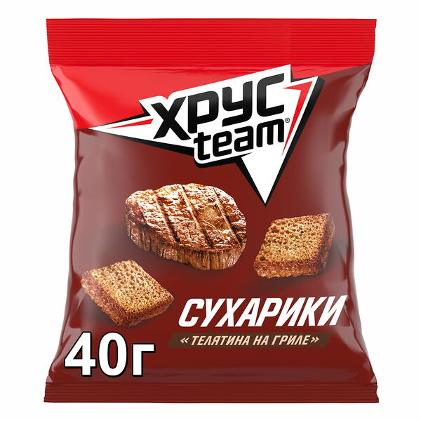 Сухарики Хрусteam Телятина 40г