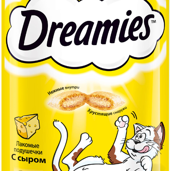 Лакомство для кошек Dreamies подушечки с сыром
