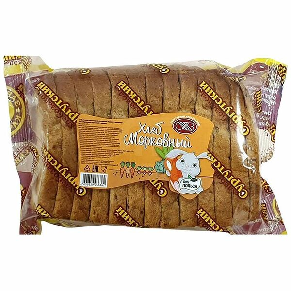 Хлеб Сургутский ХЗ Морковный в нарезке, 250г