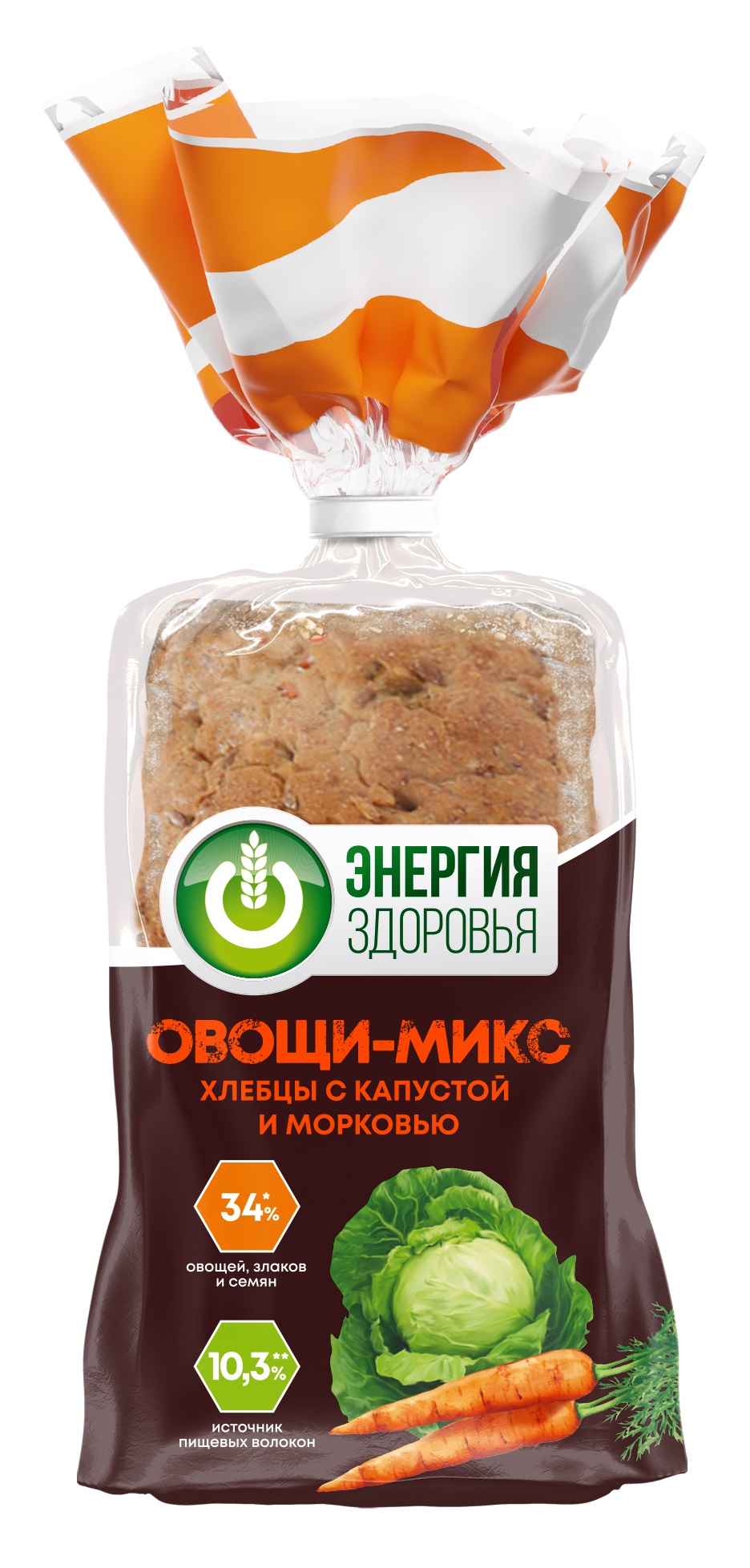 

Хлебцы Хлебный Дом Овощи-Микс c капустой и морковью