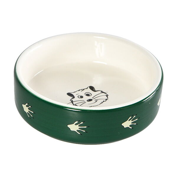 HOMEPET Миска для грызунов керамическая зеленая 8,5х8,5х3 см  75мл