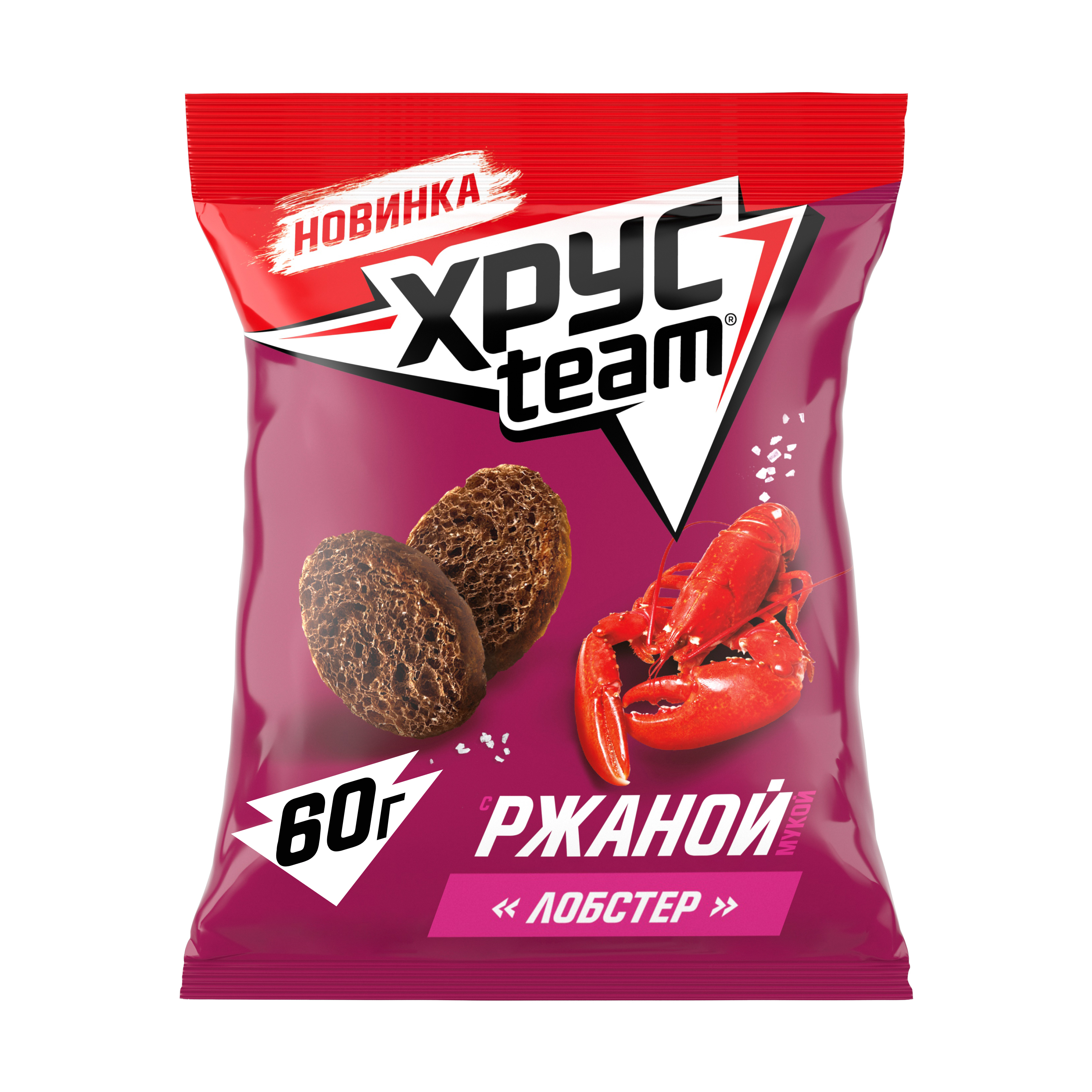 

Сухарики Хрусteam ржаные Лобстер 60г