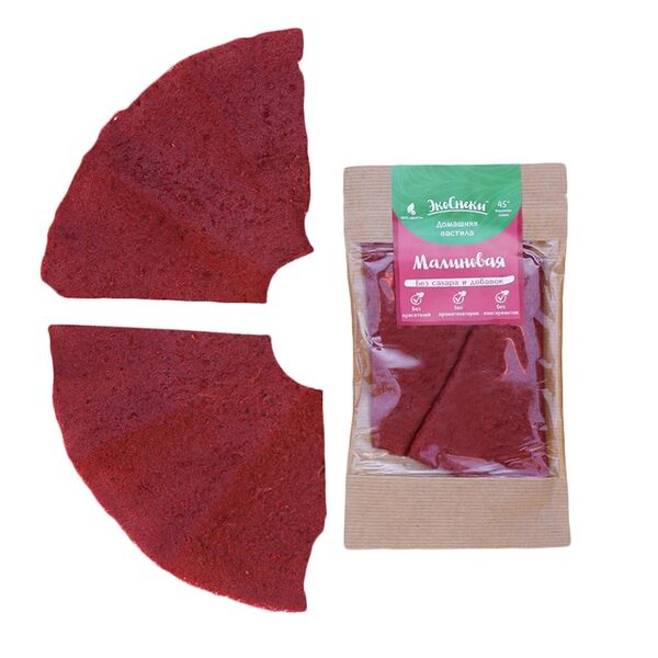 Пастила фруктово-ягодная ЭкоСнеки Малина-Банан 2 треугольника (без сахара)