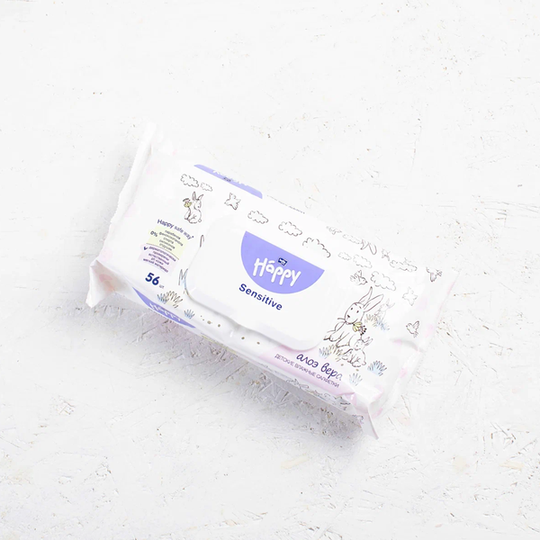 Детские влажные салфетки АЛОЕ ВЕРА 56 шт.