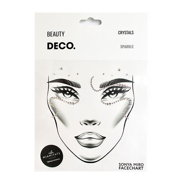 Кристаллы для лица и тела `DECO.` FACE CRYSTALS by Miami tattoos (Sparkle)