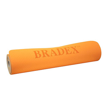 

Коврики для йоги Bradex двухслойный оранжевый Тре 183*61*0.6см Китай