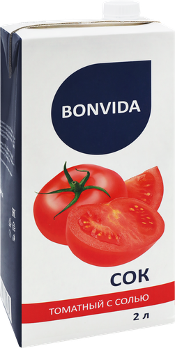 

Сок Bonvida томатный с солью 2 л