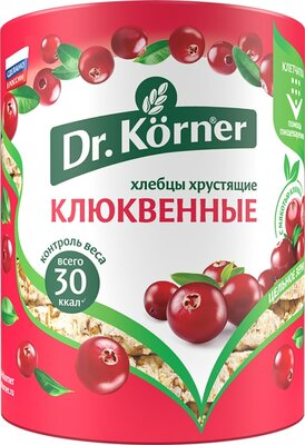 Хлебцы хрустящие Dr.Korner злаковый коктейль клюквенный 100 г