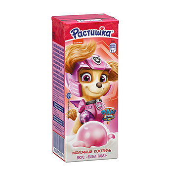 Коктейль молочный Растишка бабл-гам 2% ультрапастеризованный, от 3 лет