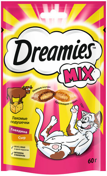 Dreamies лакомые подушечки Говядина и сыр