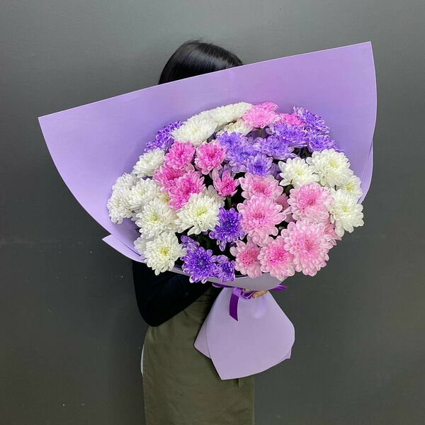 Букет из 11 кустовых хризантем