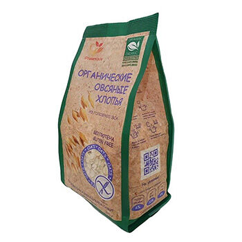 Хлопья овсяные Сташевское БИО органические из голозерного овса (без глютена) 375г