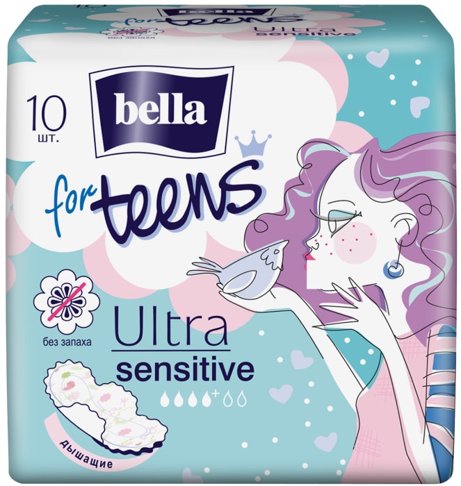

Прокладки Bella For teens Ultra Sensitive 10 шт