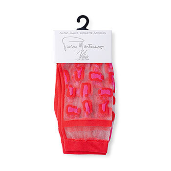 Носки женские Pierre Mantoux Calzino ocelot цвет 4075 fuxia, размер 1-2, Италия