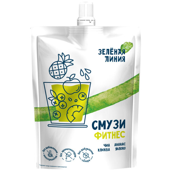 Пюре Смузи Фитнес с семенами чиа Зелёная Линия, 120 г