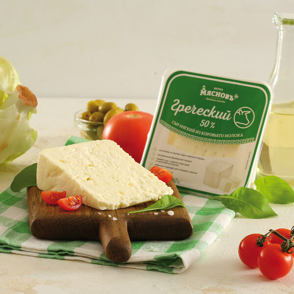 Сыр Греческий из коровьего молока 50% МясновЪ Ферма