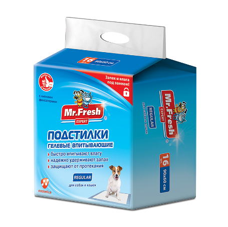 Mr.Fresh пеленки Regular для ежедневного применения 90 х 60 см, 16 шт.