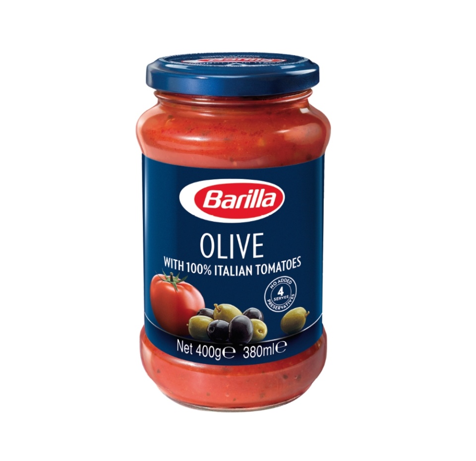 

Соус томатный Barilla Olive с черными и зелеными оливками 400г