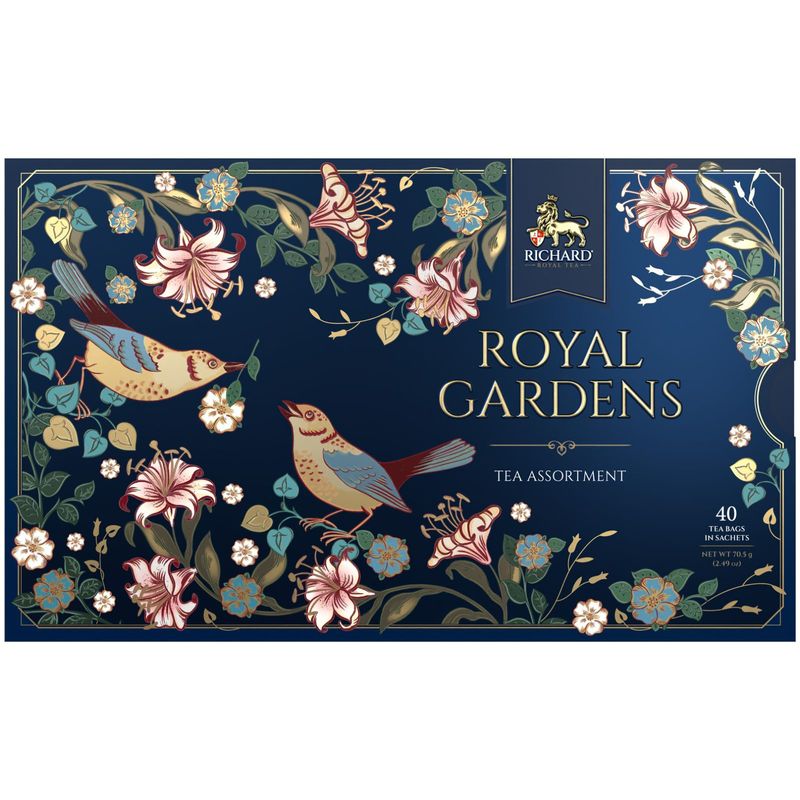 

Чай Richard Royal Gardens Ассорти 40 пакетиков, 70.5 г