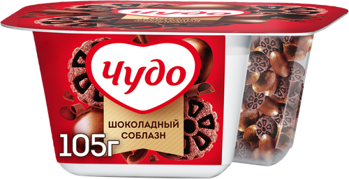 

Йогурт Чудо Шоколадный соблазн с хрустящими насыпками 3% 105 г