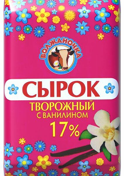 Сырок творожный Волжаночка с ванилью 17% 90 г